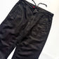 2000s Traced Pocket Contrast Stitch Linen Cotton Poly Washed Black Trousers  (28~30)