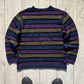 Autumn 2014 Purple Navy Olive 3- D Stripe  Knit Sweater / Jumper (~S~)