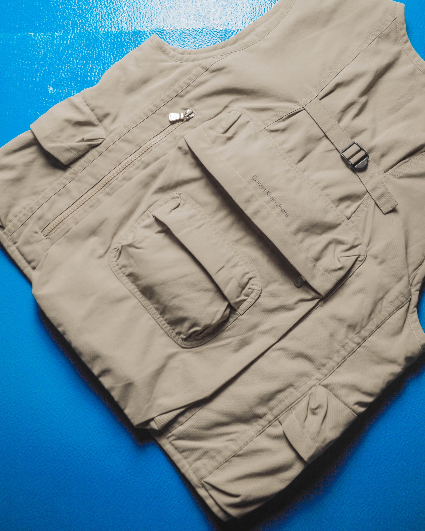 Early 2000s Integrated Backpack  Cargo Tactical Beige Vest (~M~)
