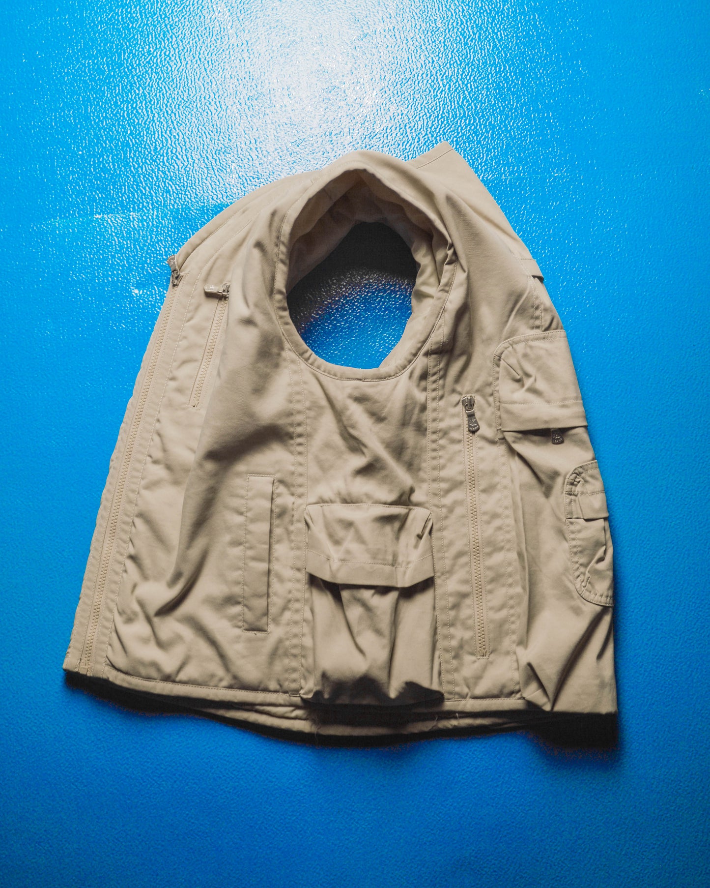 Early 2000s Integrated Backpack  Cargo Tactical Beige Vest (~M~)