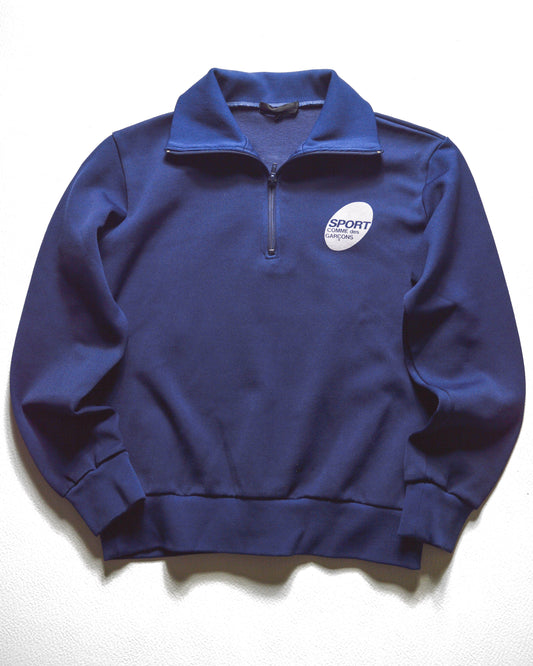 Sport SS03 Navy Logo Quarter Zip Track Jumper (XS~S)