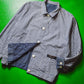 1990 Reversible Navy Blue Chambray  Gingham Jacket (~M~)