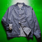 1990 Reversible Navy Blue Chambray  Gingham Jacket (~M~)