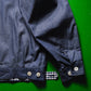 1990 Reversible Navy Blue Chambray  Gingham Jacket (~M~)