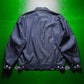 1990 Reversible Navy Blue Chambray  Gingham Jacket (~M~)