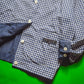 1990 Reversible Navy Blue Chambray  Gingham Jacket (~M~)