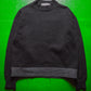 1995 Black / Grey Contrast  Raw Waist Band Knit Jumper (~M~)