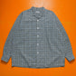 1997 Grey Plaid Open Collar Boxy Shirt (~L~)
