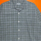 1997 Grey Plaid Open Collar Boxy Shirt (~L~)