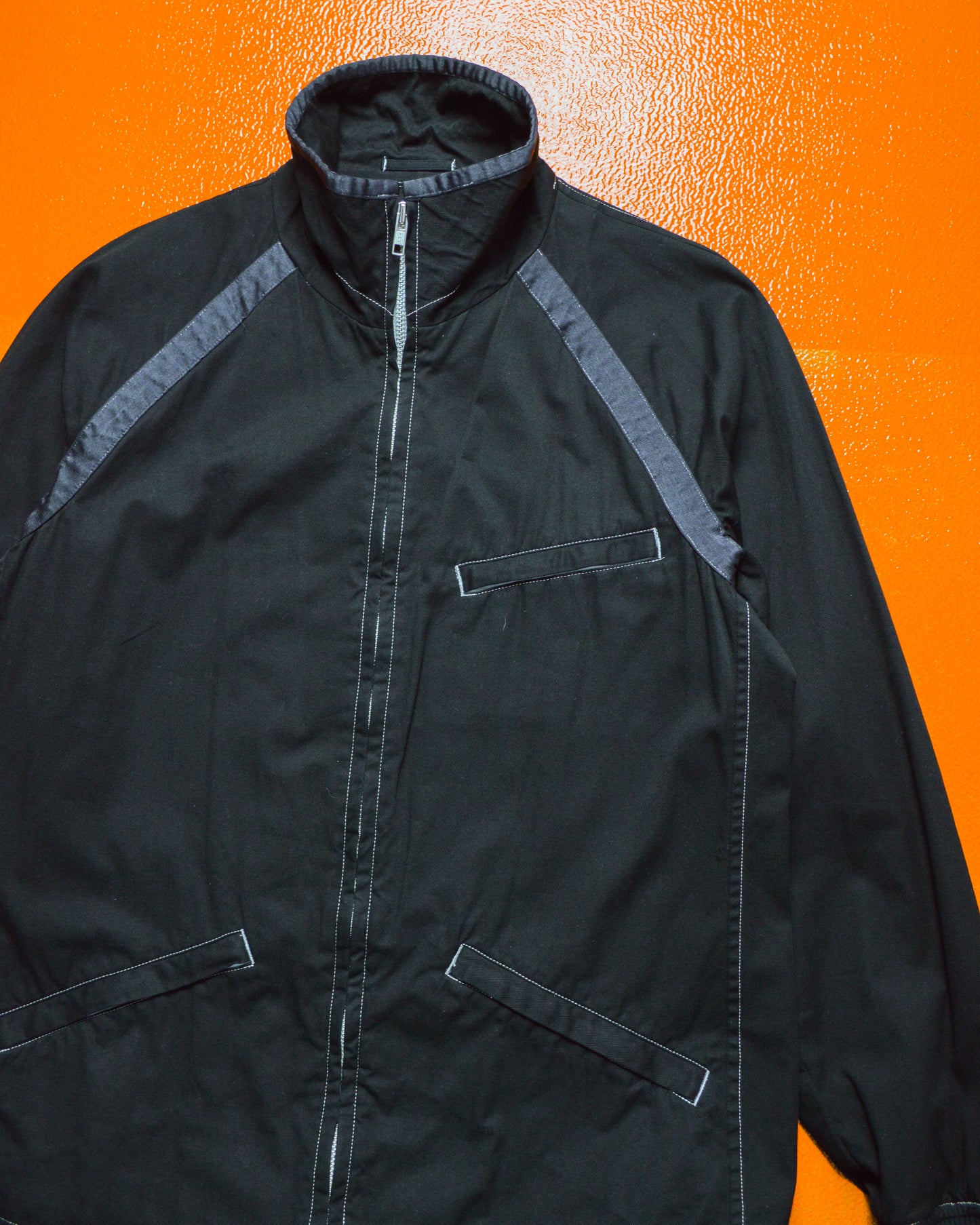 2000 Garment Dyed Contrast Stitch Shoulder Trim Applique Jacket (~M~)