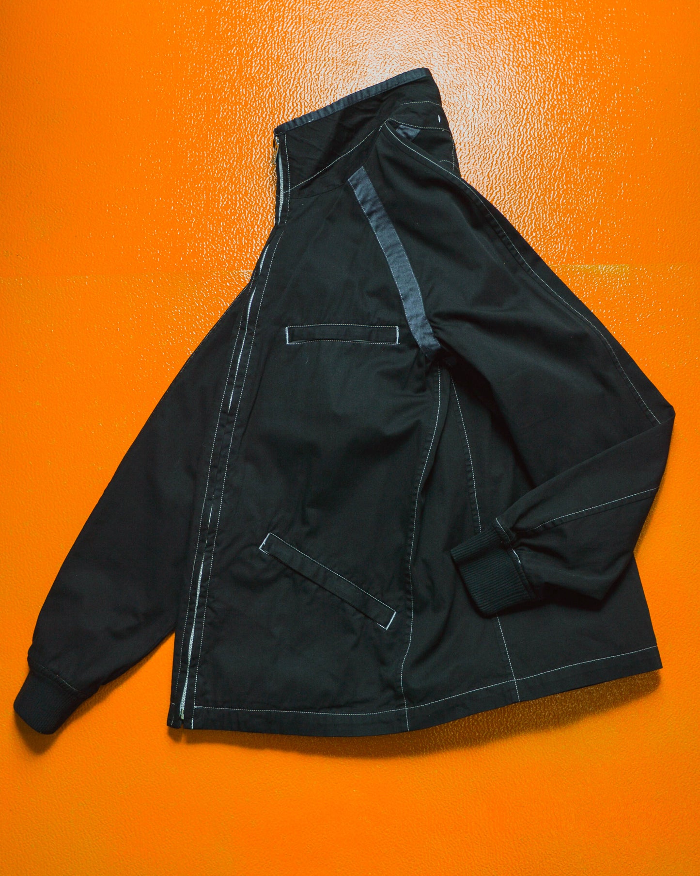 2000 Garment Dyed Contrast Stitch Shoulder Trim Applique Jacket (~M~)