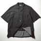 2001 Reverse Houndstooth Print Grey Shirt (~M~)