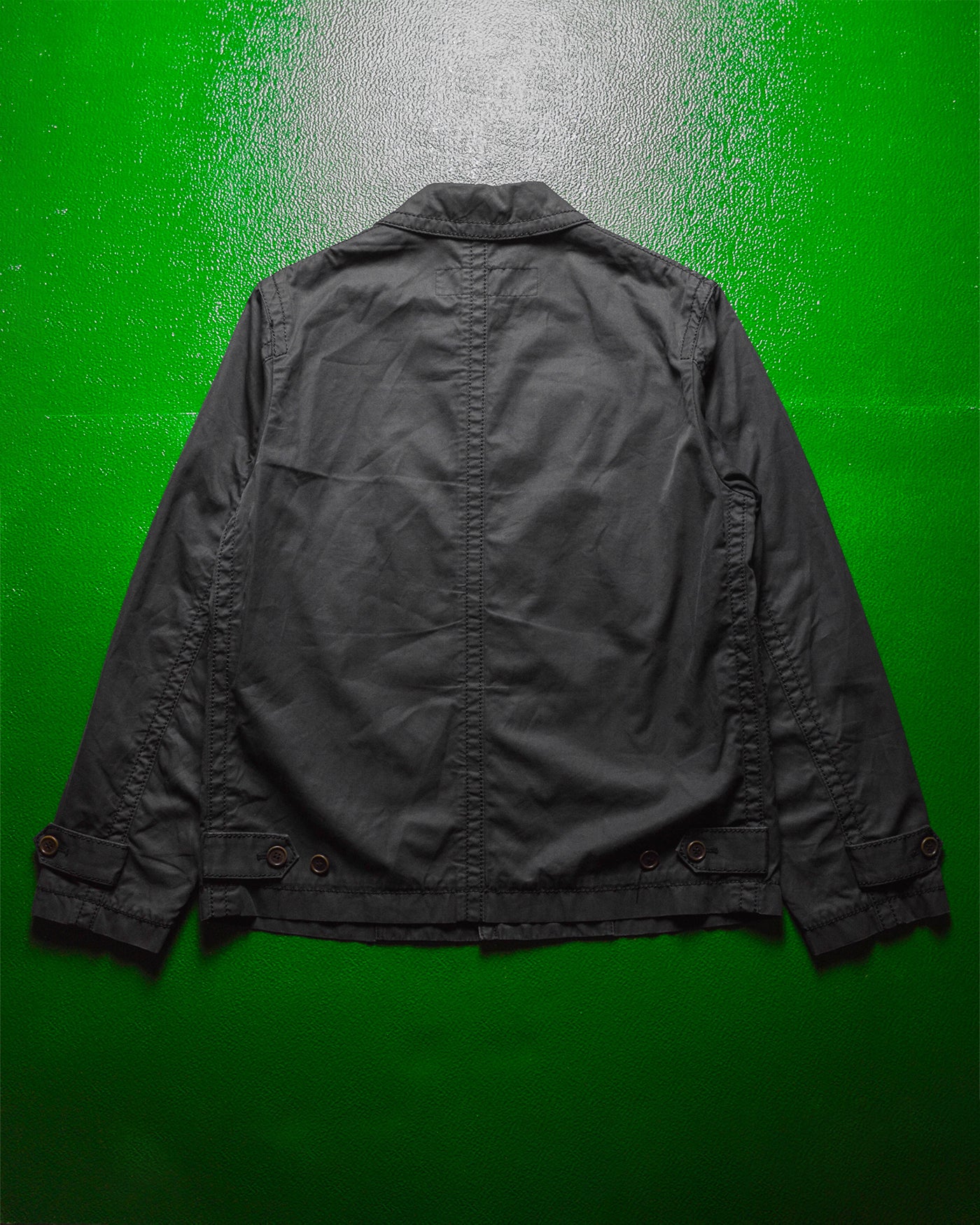 2005 Exaggerated Stitch Washed Black Cargo Pocket Jacket (M)