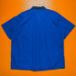 90s Royal Blue Open Collar Boxy Shirt (~L~)