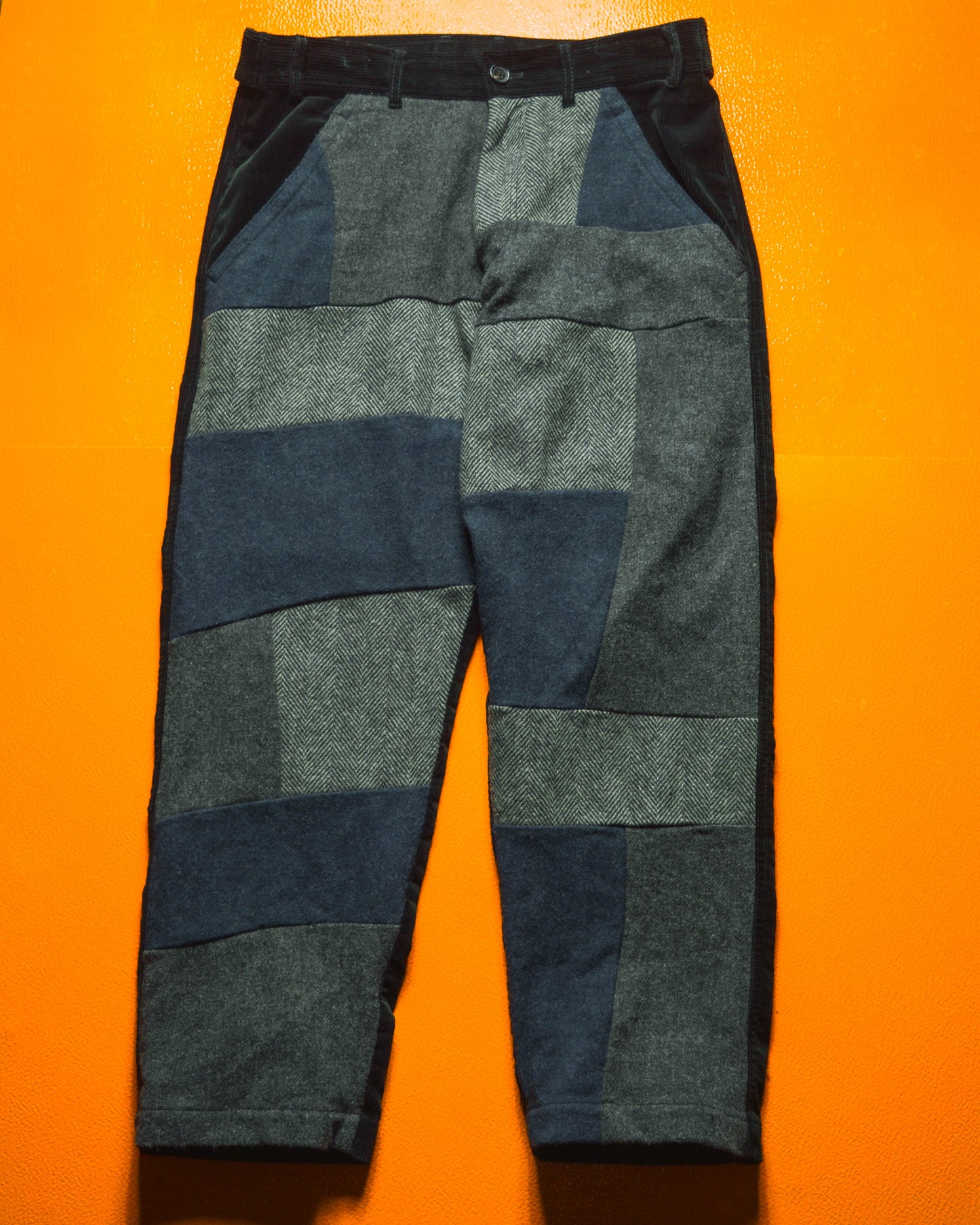 A/W 21 Corduroy Patchwork Front Panel Pants (32~34)