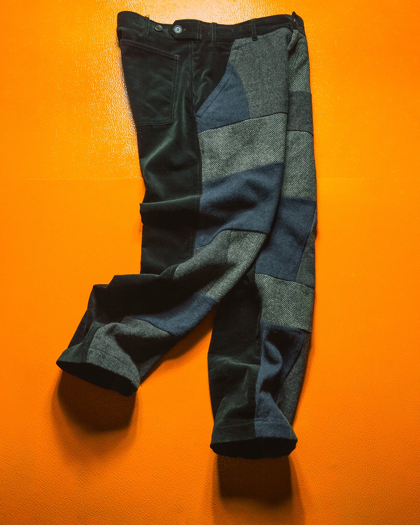 A/W 21 Corduroy Patchwork Front Panel Pants (32~34)