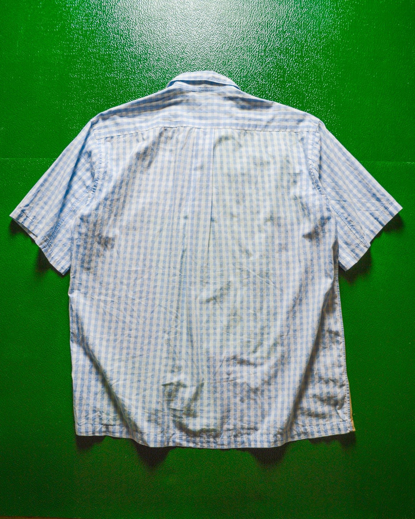 Panelled Volt  Beige and Blue Gingham Shirt (M~L)