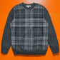 Tonal Plaid Front Knit Sweater (~M~)