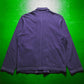 1999 Contrast Stitch Purple Panelled Zip Up LS Polo  (~M~)