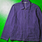 1999 Contrast Stitch Purple Panelled Zip Up LS Polo  (~M~)