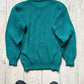 80s Vivid Teal Cable Knit Front Jumper  (~M~)