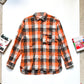 1999 Orange Plaid  Parasite Pocket Button Up Shirt (~L~)