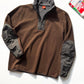 2000s Brown Panelled Quarter Zip Pullover (~ M~)