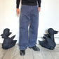 90s Washed Navy Front Carpenter Style Detail Pants  (30~32)