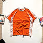 Early 2000s Orange White Panelled T-Shirt (L~XL)