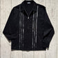 2001 Scratch / Rip Technique Panelled Black Zip Up Jacket (~M~)