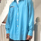 2000 Vivid Blue Packable Shirt (~L~)
