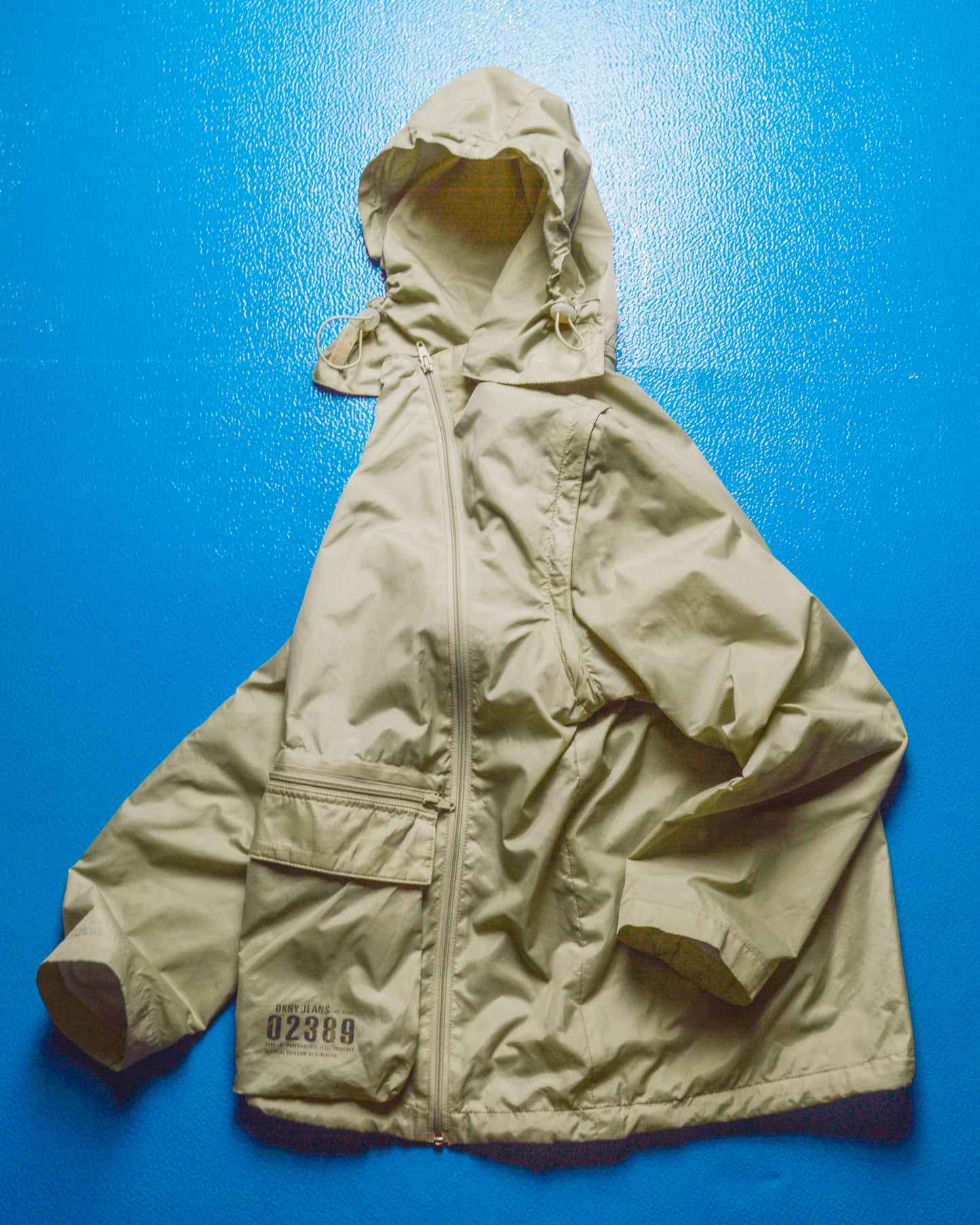 Modular / Convertible Mesh Lined Beige Asymmetrical Light Anorak (S~M)