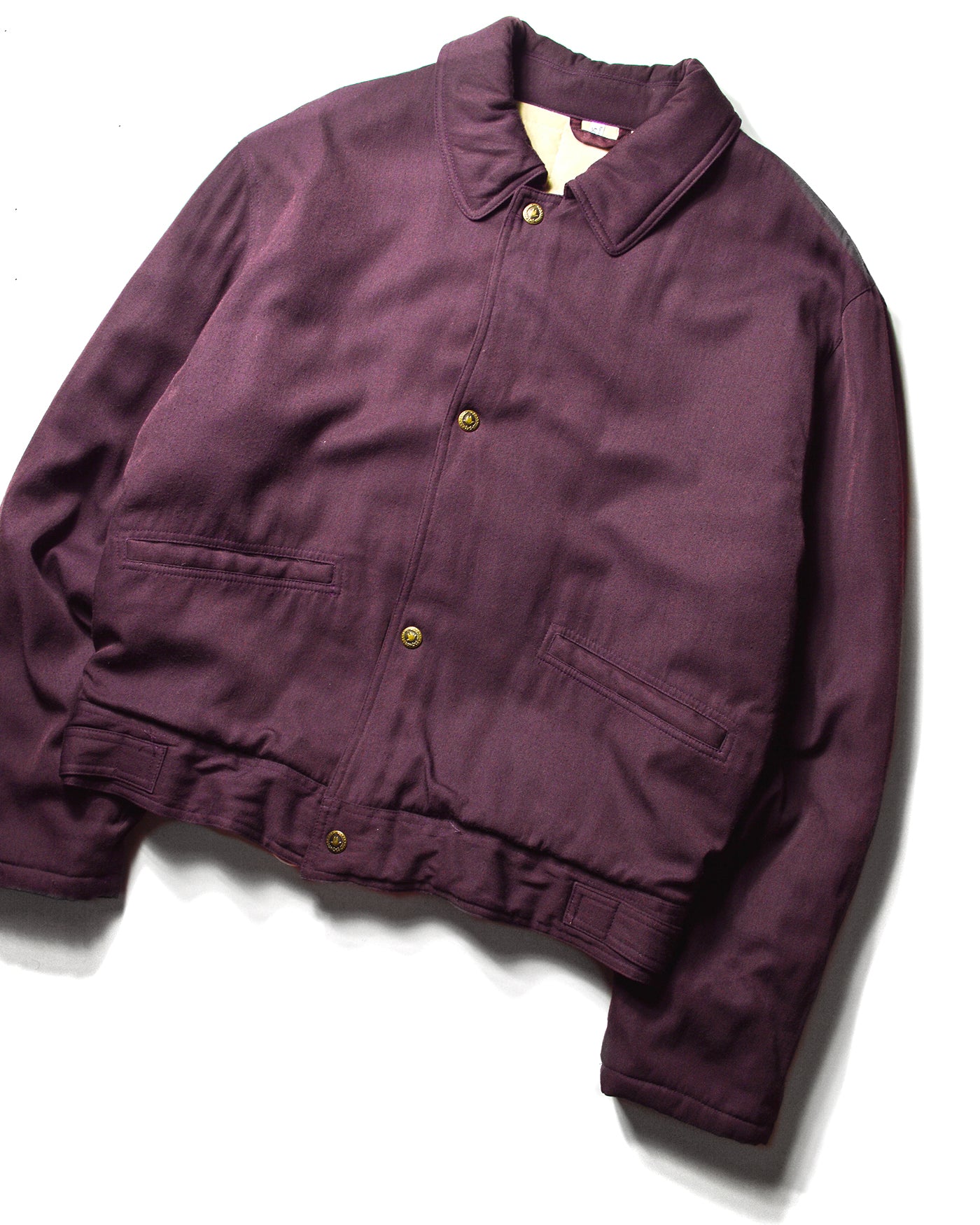 80s Plum Purple  Padded Work Jacket (~L~)