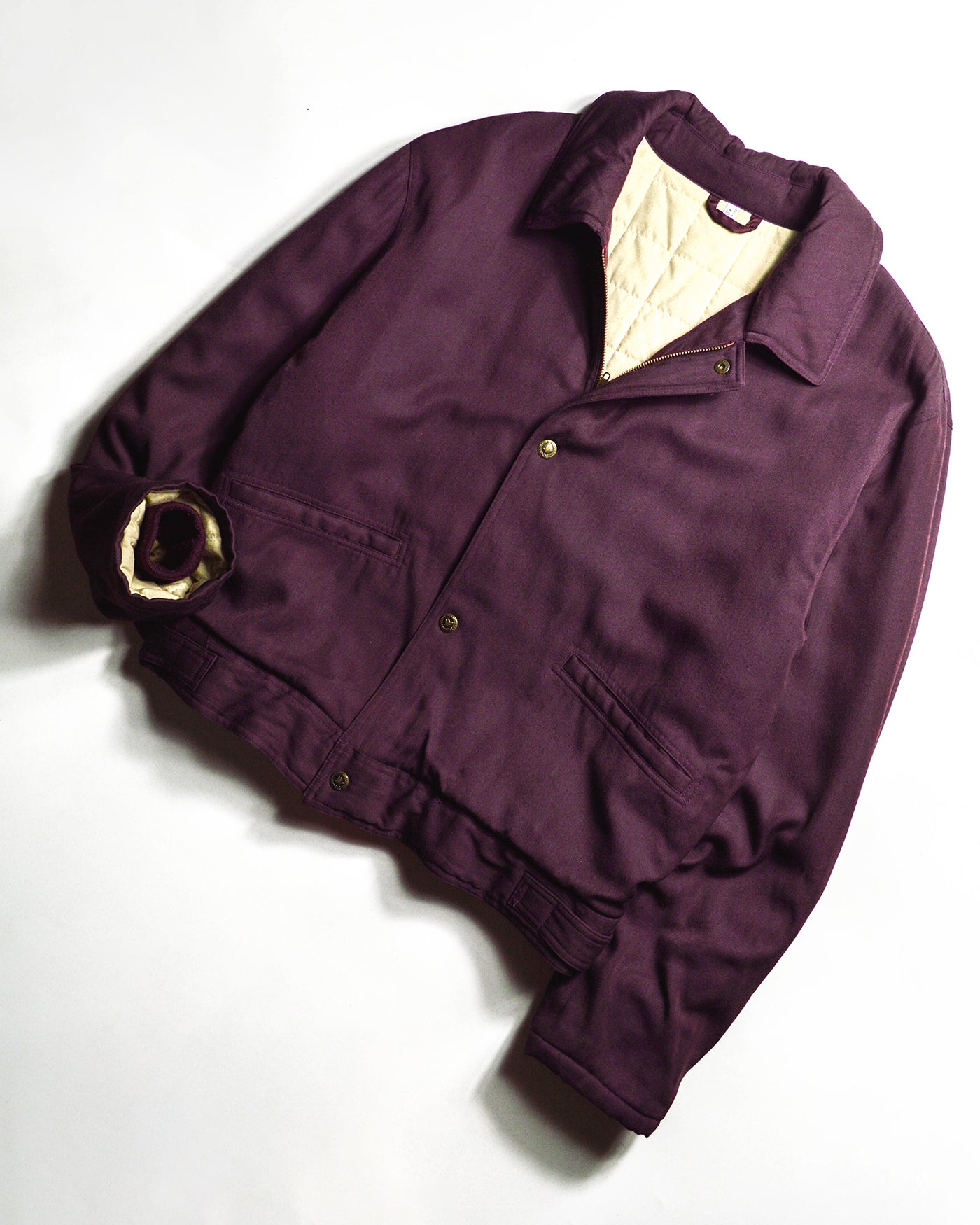 80s Plum Purple  Padded Work Jacket (~L~)