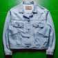 90s Washed Blue Panelled Denim Jacket (~M~)