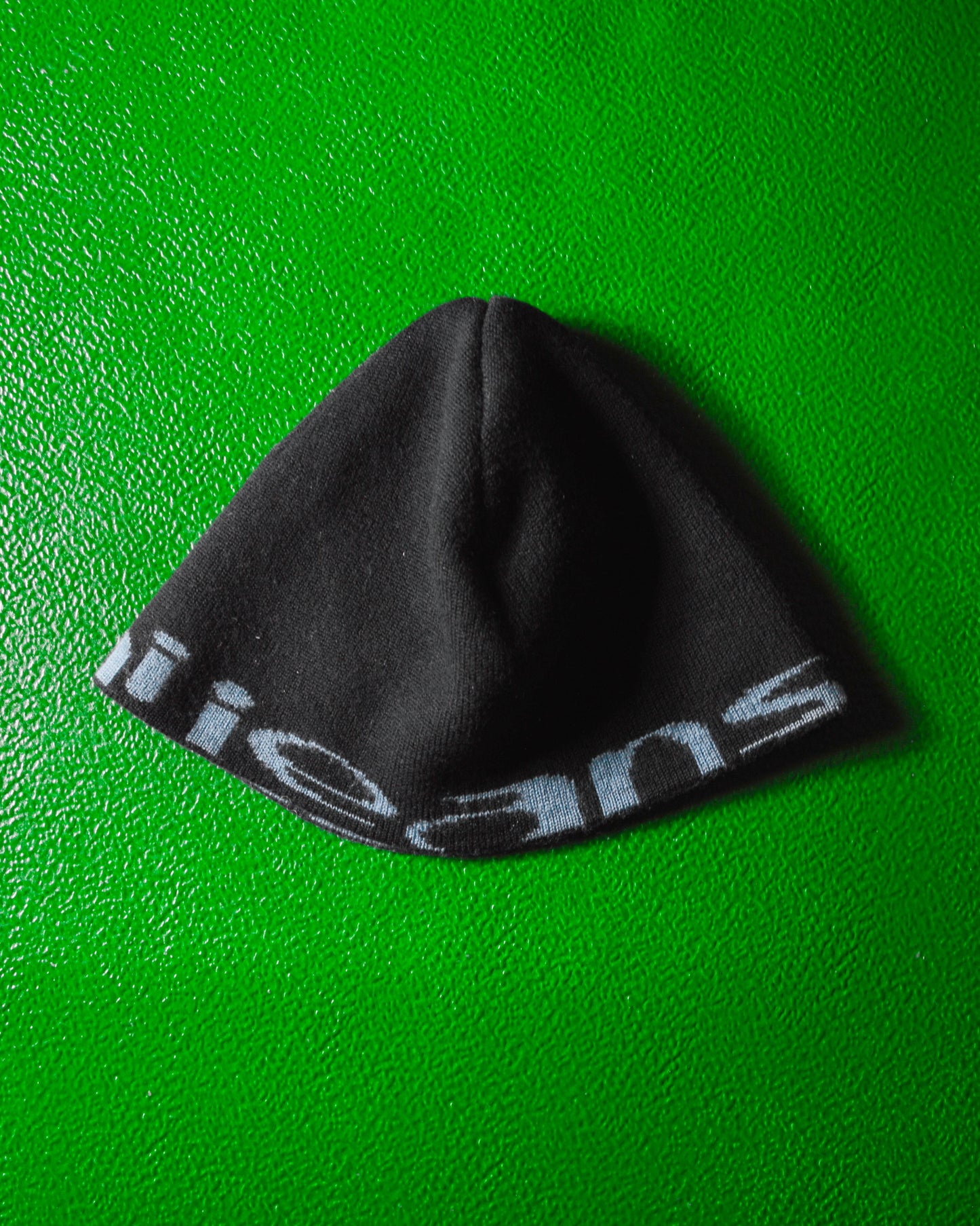 2000s Spellout Black Blue Beanie (~S~)