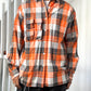 1999 Orange Plaid  Parasite Pocket Button Up Shirt (~L~)