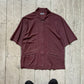 90s Mesh Burgundy Zip Up Shirt  (~M~)