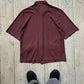 90s Mesh Burgundy Zip Up Shirt  (~M~)