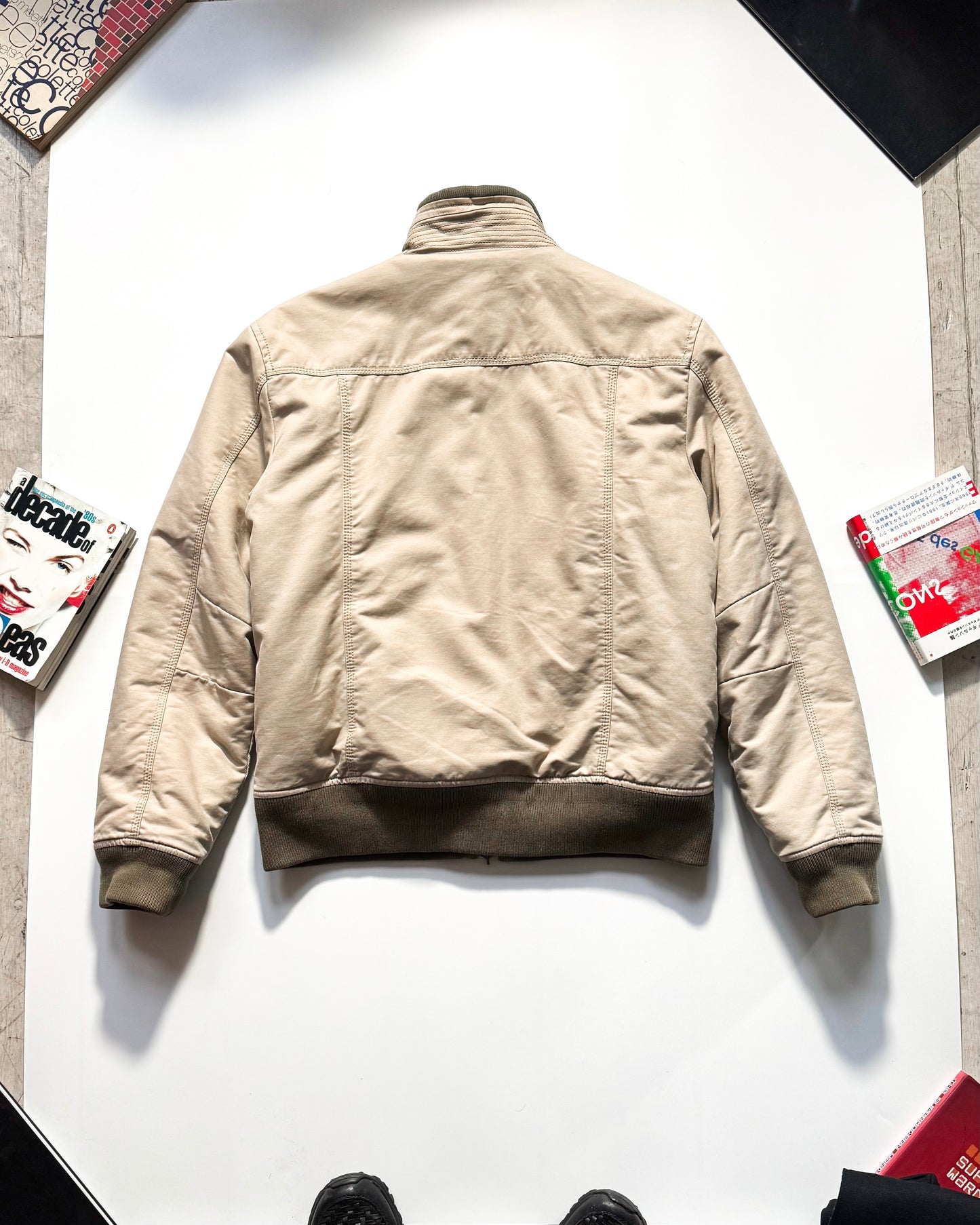 Beige Double Stacked Pocket Padded Work Jacket (~L~)