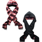 Red Plaid / Black Reversible Scood Harf (OS)