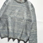 90s Heather Blue Pattern Knit Jumper (~M ~ )