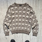 Spring 1991 Rolled 3-D Panel Archway Pattern Knit Sweater / Jumper (~M~)