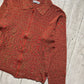 AW1997 Warm Wavy Pattern Knit Zip Up Sweater (L)