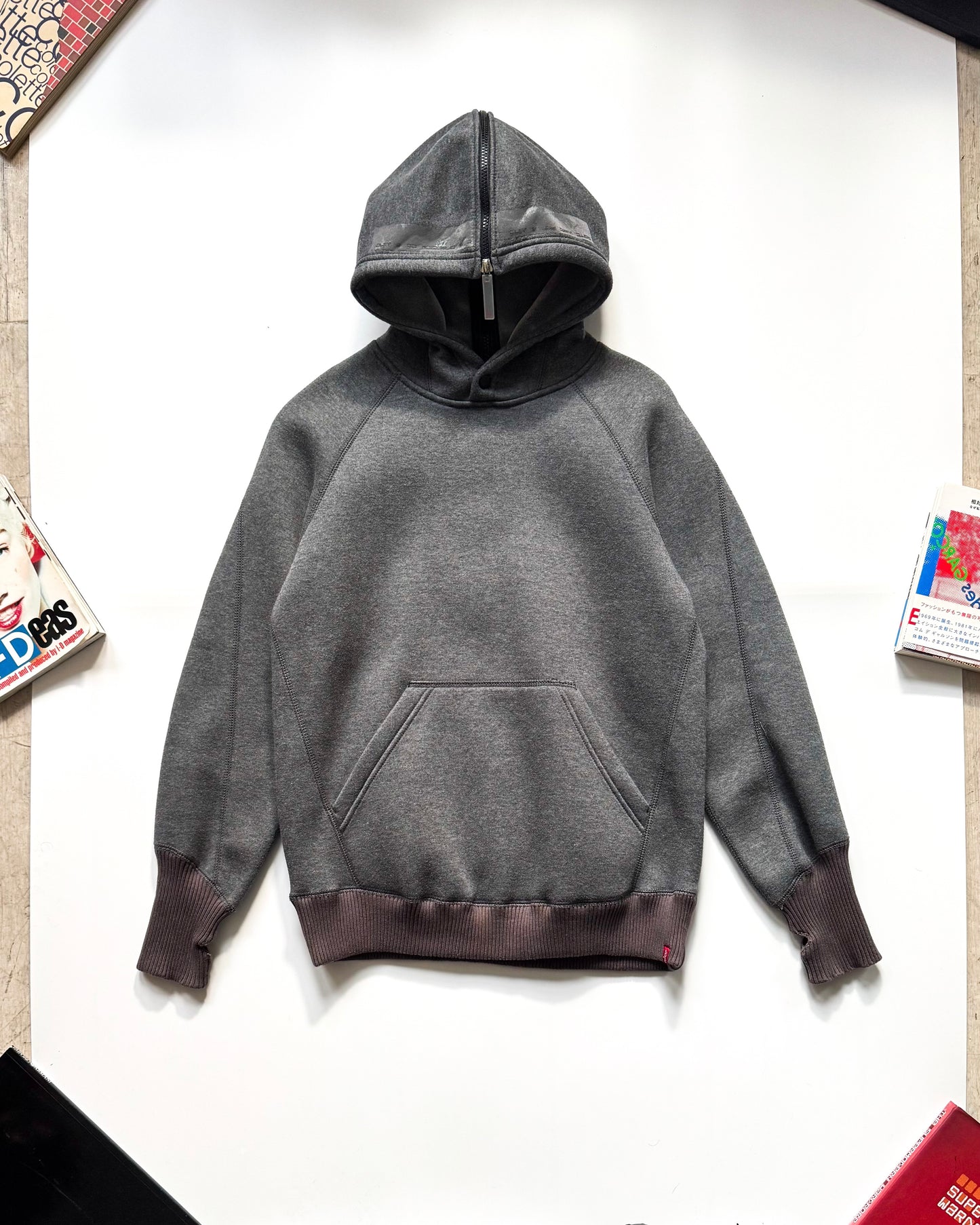 Engineered Jeans 2000s Split Pilot Hood Scuba Hoody (S~M)