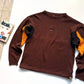Brown / Orange Mesh Panelled Knit Jumper (M~L)