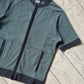 Spring 2001 Tonal Washed Blue / Grey Zip Up Jersey Top (~M~)