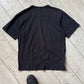 Early 2000s Washed Black / Navy Circle Patchwork Style Front Top / T-Shirt (M~L)