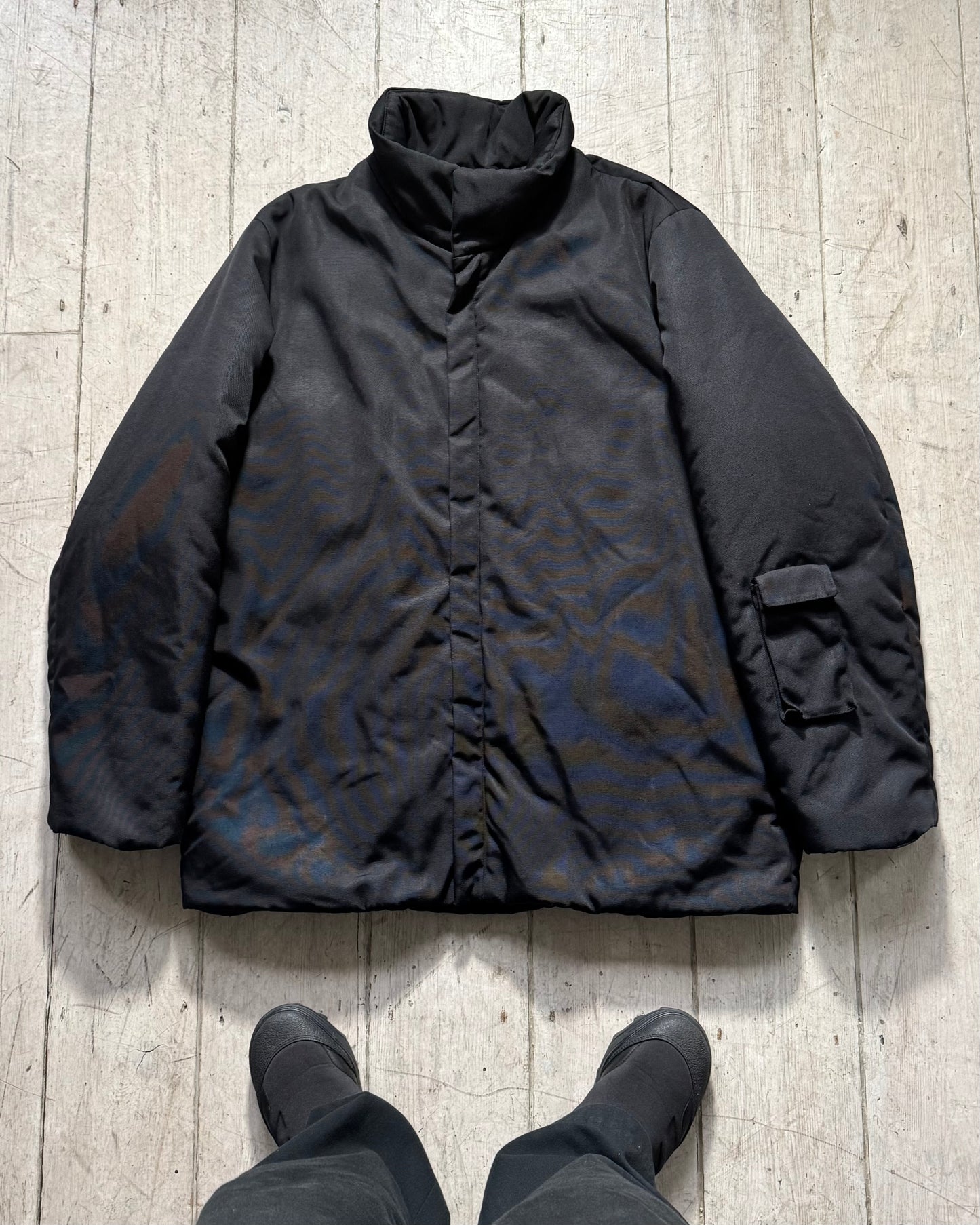 2000s Black Sleeve Pocket Padded Jacket (~XL~)