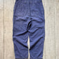 Tonal French Workwear Style Knee Panelled Jacquard Striped Pants  (32~33)